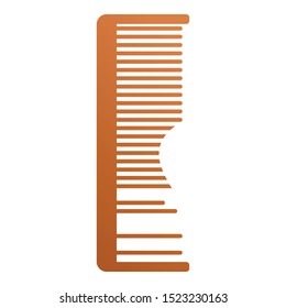 Broken comb icon. Cartoon of broken comb vector icon for web design isolated on white background