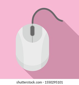 Broken computer mouse icon. Flat illustration of broken computer mouse vector icon for web design