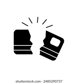 broken concept line icon. Simple element illustration. broken concept outline symbol design.