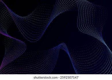 broken and continuous lines background for technology background with gradient colors