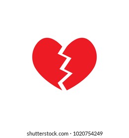 Broken cracked love graphic template
