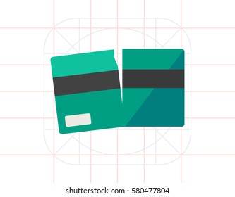 Broken credit card icon