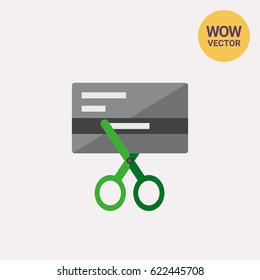 Broken credit card icon
