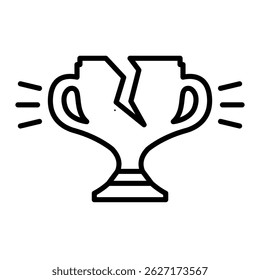 
Broken cup for the champion