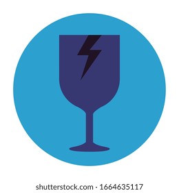 broken cup design, Delivery logistics transportation shipping service warehouse industry and global theme Vector illustration