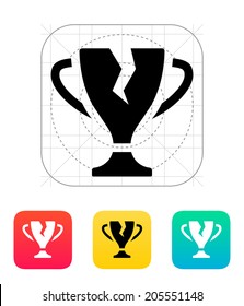 Broken cup icon. Vector illustration.