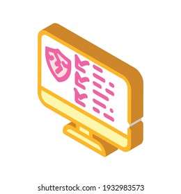 broken defense system isometric icon vector. broken defense system sign. isolated symbol illustration
