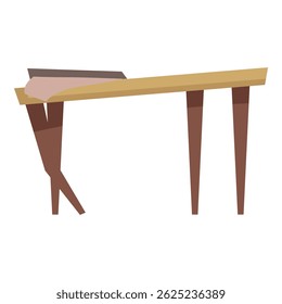 A mesa quebrada representa o conceito de crise financeira