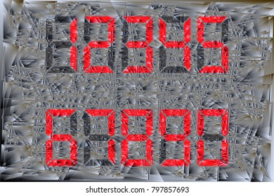 broken dial. electronic scoreboard. Numbers and figures. Vector illustration.