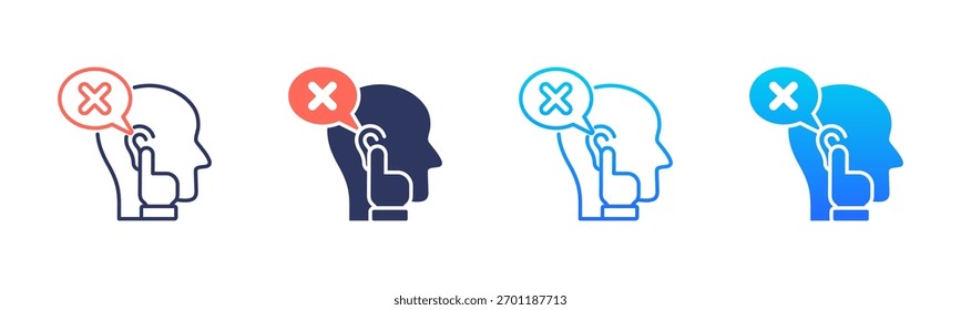 Pacote De Ícones De Caixa De Diálogo Interrompido Em Vários Estilos