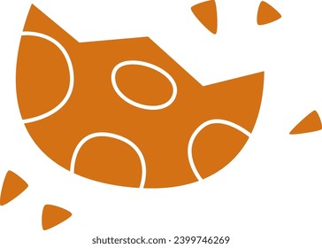 Broken Dinosaur Egg Vector Illustration