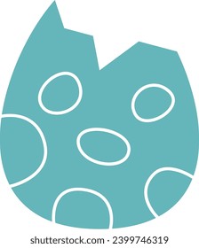 Broken Dinosaur Egg Vector Illustration
