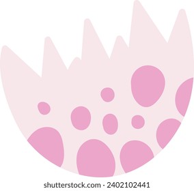 Broken Dinosaur Egg Vector Illustration