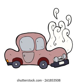 Broken Down Car Cartoon Stock Vector (Royalty Free) 261853508 ...