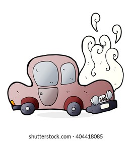 broken down car cartoon