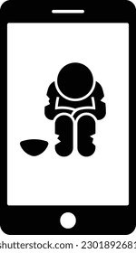 broken down phone poverty hunger poor Glyph