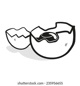 The broken egg. A children's sketch