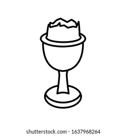 broken egg easter glass icon or logo illustration on white background. Perfect use for website, pattern, design, etc.