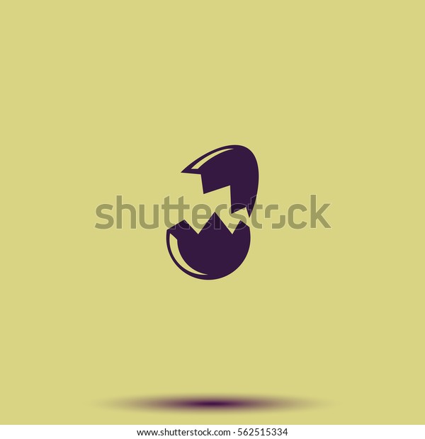 Broken Egg Icon Stock Vector (Royalty Free) 562515334