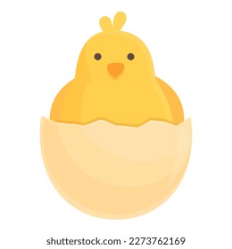 Broken egg icon cartoon vector. Chicken baby. Funny shell