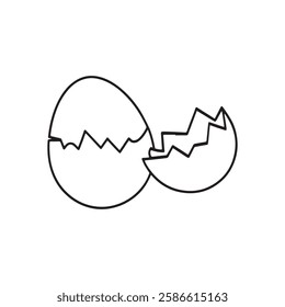 Broken egg icon Collection vector