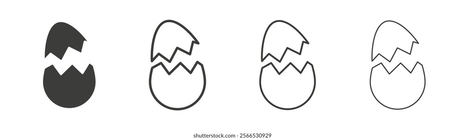 Broken egg icon collection for website design, app, UI design.