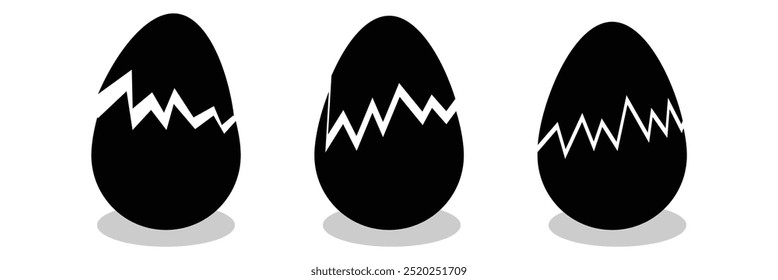Broken egg icon. broken easter egg icon on isolate background.