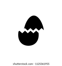 Broken egg icon. Broken egg flat icon.