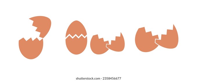 Broken egg Icon. Broken egg Flat Icon Symbol Vector Illustration