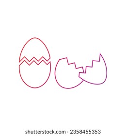 Vector egg Broken Illustration