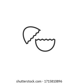 Broken egg icon illustration isolated vector sign symbol.
