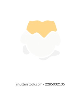 broken egg icon on a white background, vector illustration