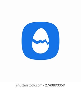 broken egg icon sign vector