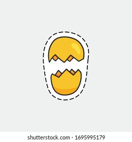 broken egg icon template colorful vector