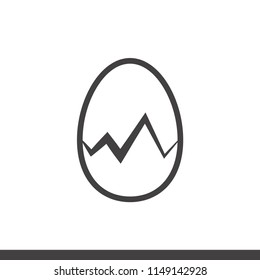 Broken egg icon vector images