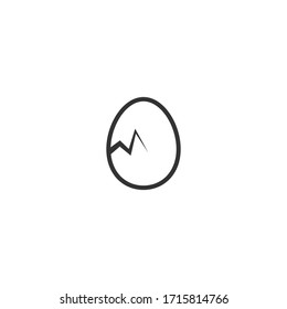 Broken egg icon vector images.