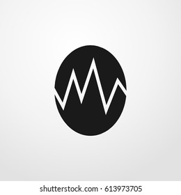 broken egg icon. vector sign symbol on white background