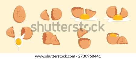 broken egg icons vector illustration