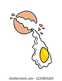 broken egg illustration