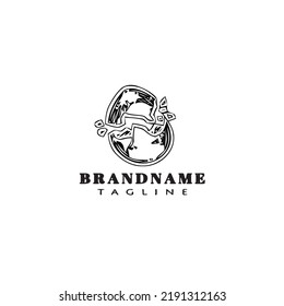 broken egg logo cartoon design template icon black modern isolated vector graphic