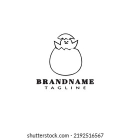 broken egg logo cartoon design template icon shape modern isolated vector illustration