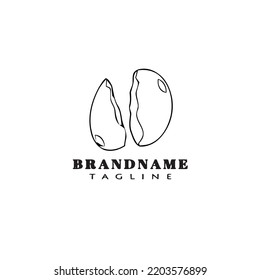 broken egg logo cartoon design simple icon black modern isolated vector illustration