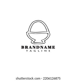 broken egg logo cartoon design template icon flat modern isolated vector illustration