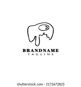 broken egg logo design template icon black modern isolated vector illustration