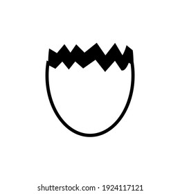 broken egg  logo vektor simple desain white backgrond