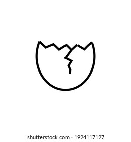 broken egg  logo vektor simple desain white backgrond