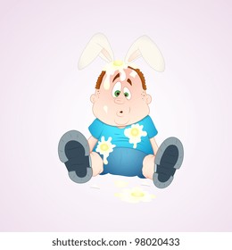 Broken Egg on Funny Boy