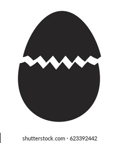 broken egg silhouette vector symbol icon design. Beautiful illustration isolated on white background