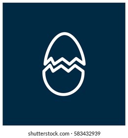 Broken egg vector icon