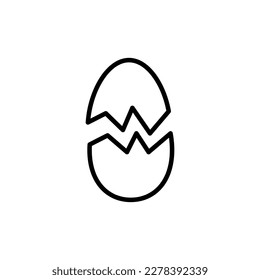 Broken egg vector icon, breakfast symbol. illustration for web site or mobile app.eps